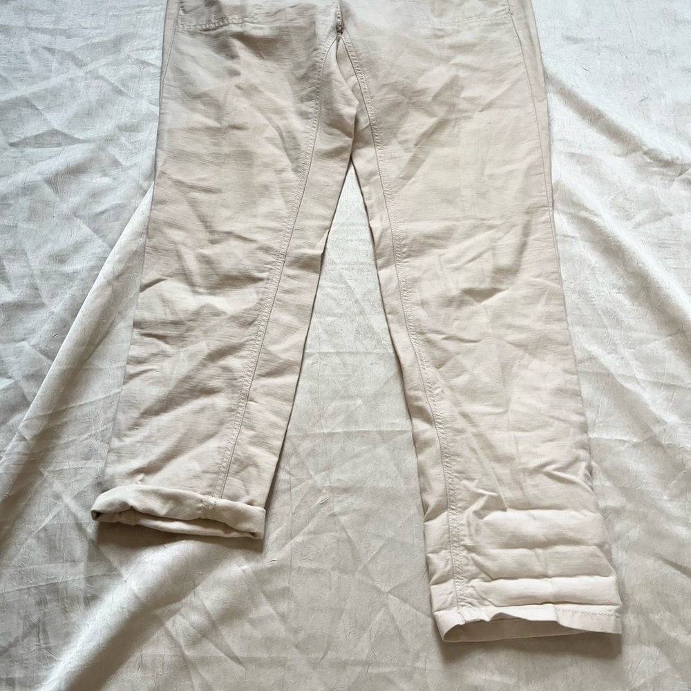 LOFT Cream Casual Pant with Belt - Picture 7 of 8